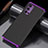 Custodia Lusso Alluminio Cover T02 per Oppo Reno4 Pro 5G Viola e Nero