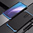 Custodia Lusso Alluminio Cover T02 per Xiaomi Redmi Note 8 Pro Blu e Nero