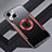 Custodia Lusso Alluminio e Silicone Laterale Cover con Mag-Safe Magnetic JL3 per Apple iPhone 13 Rosso