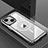 Custodia Lusso Alluminio e Silicone Laterale Cover con Mag-Safe Magnetic QC1 per Apple iPhone 14 Plus Argento