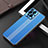 Custodia Lusso Alluminio e Silicone Laterale Cover J01 per Oppo Find X3 5G Blu
