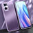 Custodia Lusso Alluminio e Silicone Laterale Cover J01 per Oppo Reno7 Pro 5G Viola