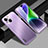 Custodia Lusso Alluminio e Silicone Laterale Cover JL1 per Apple iPhone 14 Plus Viola