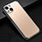 Custodia Lusso Alluminio e Silicone Laterale Cover JL2 per Apple iPhone 13 Oro