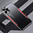 Custodia Lusso Alluminio e Silicone Laterale Cover JL3 per Apple iPhone 14 Pro Max Rosso