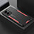 Custodia Lusso Alluminio e Silicone Laterale Cover per OnePlus Nord N20 SE Rosso