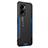 Custodia Lusso Alluminio e Silicone Laterale Cover per OnePlus Nord N300 5G Blu