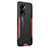 Custodia Lusso Alluminio e Silicone Laterale Cover per OnePlus Nord N300 5G Rosso