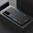 Custodia Lusso Alluminio e Silicone Laterale Cover per Oppo A74 5G Blu