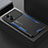 Custodia Lusso Alluminio e Silicone Laterale Cover per Oppo K10 Pro 5G Blu