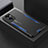 Custodia Lusso Alluminio e Silicone Laterale Cover per Oppo Reno7 SE 5G Blu