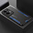 Custodia Lusso Alluminio e Silicone Laterale Cover per Oppo Reno9 Pro+ Plus 5G Blu