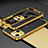 Custodia Lusso Alluminio Laterale Cover A03 per Apple iPhone 13 Mini Oro