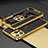 Custodia Lusso Alluminio Laterale Cover A03 per Apple iPhone 13 Pro Max Oro