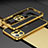 Custodia Lusso Alluminio Laterale Cover A03 per Apple iPhone 14 Pro Max Oro