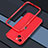 Custodia Lusso Alluminio Laterale Cover JZ1 per Apple iPhone 13 Rosso