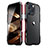 Custodia Lusso Alluminio Laterale Cover LF2 per Apple iPhone 14 Pro Max Rosso e Nero