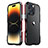 Custodia Lusso Alluminio Laterale Cover LF3 per Apple iPhone 14 Pro Max Rosso e Nero