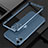 Custodia Lusso Alluminio Laterale Cover N01 per Apple iPhone 12 Blu