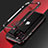 Custodia Lusso Alluminio Laterale Cover N01 per Apple iPhone 12 Pro Max Rosso e Nero