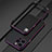 Custodia Lusso Alluminio Laterale Cover per Apple iPhone 13 Pro Viola