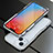 Custodia Lusso Alluminio Laterale Cover per Apple iPhone 14 Plus Argento