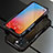Custodia Lusso Alluminio Laterale Cover per Apple iPhone 14 Rosso e Nero