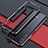 Custodia Lusso Alluminio Laterale Cover per Huawei Y9s Rosso e Nero