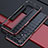 Custodia Lusso Alluminio Laterale Cover per Realme X50m 5G Rosso e Nero
