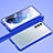 Custodia Lusso Alluminio Laterale Cover per Samsung Galaxy S21 Plus 5G Blu