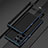 Custodia Lusso Alluminio Laterale Cover per Samsung Galaxy S24 Ultra 5G Blu e Nero