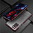 Custodia Lusso Alluminio Laterale Cover T01 per Samsung Galaxy Note 20 5G Rosso e Nero