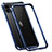 Custodia Lusso Alluminio Laterale Cover T02 per Apple iPhone 12 Mini Blu