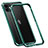 Custodia Lusso Alluminio Laterale Cover T02 per Apple iPhone 12 Mini Verde