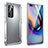 Custodia Lusso Alluminio Laterale Cover T02 per Huawei P40 Argento