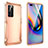 Custodia Lusso Alluminio Laterale Cover T03 per Huawei P40 Pro Oro