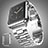 Custodia Lusso Alluminio Laterale per Apple iWatch 3 42mm Argento