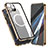 Custodia Lusso Alluminio Laterale Specchio 360 Gradi Cover con Mag-Safe Magnetic per Apple iPhone 13 Pro