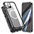 Custodia Lusso Alluminio Laterale Specchio 360 Gradi Cover con Mag-Safe Magnetic per Apple iPhone 13 Pro Max