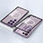 Custodia Lusso Alluminio Laterale Specchio 360 Gradi Cover con Mag-Safe Magnetic per Samsung Galaxy S21 Ultra 5G Viola