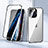 Custodia Lusso Alluminio Laterale Specchio 360 Gradi Cover LK1 per Apple iPhone 13 Pro Argento