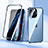 Custodia Lusso Alluminio Laterale Specchio 360 Gradi Cover LK1 per Apple iPhone 13 Pro Max Blu