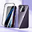 Custodia Lusso Alluminio Laterale Specchio 360 Gradi Cover LK1 per Apple iPhone 13 Pro Max Viola