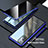 Custodia Lusso Alluminio Laterale Specchio 360 Gradi Cover LK1 per Samsung Galaxy Note 20 5G Blu
