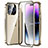 Custodia Lusso Alluminio Laterale Specchio 360 Gradi Cover LO1 per Apple iPhone 14 Pro