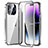 Custodia Lusso Alluminio Laterale Specchio 360 Gradi Cover LO1 per Apple iPhone 14 Pro