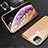 Custodia Lusso Alluminio Laterale Specchio 360 Gradi Cover M01 per Apple iPhone 11 Oro