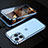 Custodia Lusso Alluminio Laterale Specchio 360 Gradi Cover M01 per Apple iPhone 14 Pro Max
