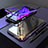 Custodia Lusso Alluminio Laterale Specchio 360 Gradi Cover M01 per Apple iPhone 7 Blu
