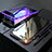 Custodia Lusso Alluminio Laterale Specchio 360 Gradi Cover M01 per Apple iPhone 7 Plus Viola